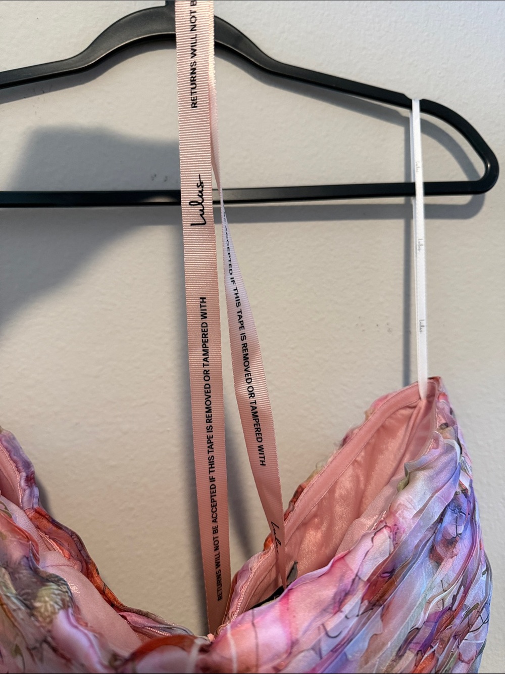 Lulus Kasandra Pink Multi Floral Organza Drop Waist Maxi Dress New with Tags Lg - Picture 8 of 8